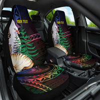 New Caledonia Kanaky Personalized Car Seat Cover Kagu Bird Emblem LT7 One Size Black - Polynesian Pride