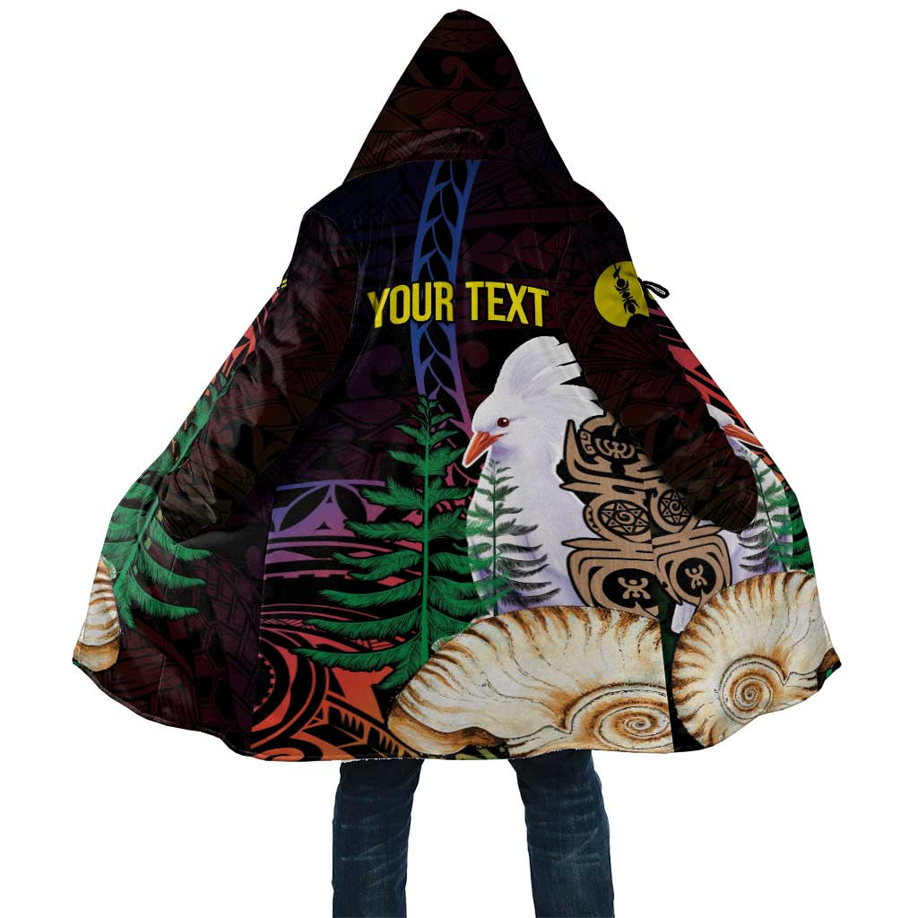 New Caledonia Kanaky Personalized Cloak Kagu Bird Emblem LT7 Unisex Black - Polynesian Pride
