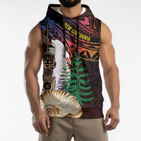 New Caledonia Kanaky Personalized Sleeveless Hoodie Kagu Bird Emblem LT7 - Polynesian Pride