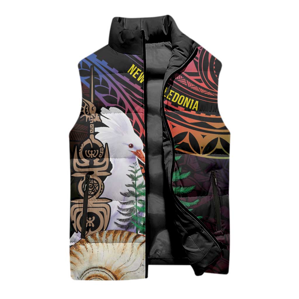 New Caledonia Kanaky Personalized Sleeveless Puffer Jacket Kagu Bird Emblem LT7 - Polynesian Pride