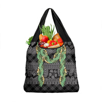 Hawai'i Paniolo Maile Twisted Lei Grocery Bag Obsidian Black LT7 1-pack One Size Black - Polynesian Pride