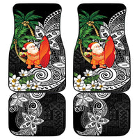 Polynesian Car Mats Tropical Santa - Plumeria Black Vintage LT7 - Polynesian Pride