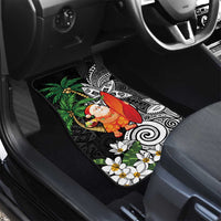 Polynesian Car Mats Tropical Santa - Plumeria Black Vintage LT7 - Polynesian Pride