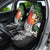 Polynesian Car Seat Cover Tropical Santa - Plumeria Black Vintage