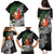 Polynesian Family Matching Puletasi and Hawaiian Shirt Tropical Santa - Plumeria Black Vintage