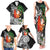 Polynesian Family Matching Tank Maxi Dress and Hawaiian Shirt Tropical Santa - Plumeria Black Vintage