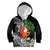 Polynesian Kid Hoodie Tropical Santa - Plumeria Black Vintage