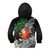 Polynesian Kid Hoodie Tropical Santa - Plumeria Black Vintage