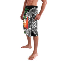 Polynesian Lavalava Tropical Santa - Plumeria Black Vintage LT7 - Polynesian Pride