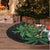 Polynesian Tree Skirt Tropical Santa - Plumeria Black Vintage