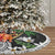 Polynesian Tree Skirt Tropical Santa - Plumeria Black Vintage