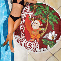 Polynesian Beach Blanket Tropical Santa - Plumeria Red Vintage LT7 - Polynesian Pride