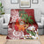 Polynesian Blanket Tropical Santa - Plumeria Red Vintage