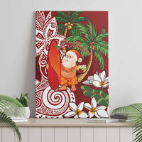 Polynesian Canvas Wall Art Tropical Santa - Plumeria Red Vintage LT7 - Polynesian Pride