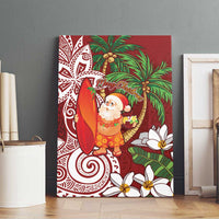 Polynesian Canvas Wall Art Tropical Santa - Plumeria Red Vintage LT7 - Polynesian Pride