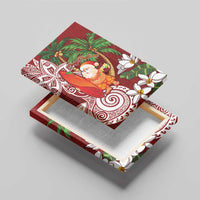 Polynesian Canvas Wall Art Tropical Santa - Plumeria Red Vintage LT7 - Polynesian Pride