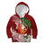 Polynesian Kid Hoodie Tropical Santa - Plumeria Red Vintage