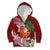 Polynesian Kid Hoodie Tropical Santa - Plumeria Red Vintage