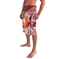 Polynesian Lavalava Tropical Santa - Plumeria Red Vintage LT7 - Polynesian Pride