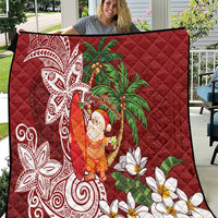 Polynesian Quilt Tropical Santa - Plumeria Red Vintage LT7 Red - Polynesian Pride