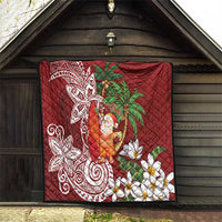 Polynesian Quilt Tropical Santa - Plumeria Red Vintage LT7 - Polynesian Pride