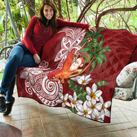 Polynesian Quilt Tropical Santa - Plumeria Red Vintage LT7 - Polynesian Pride