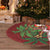 Polynesian Tree Skirt Tropical Santa - Plumeria Red Vintage