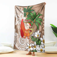 Polynesian Blanket Tropical Santa - Plumeria Beige Vintage LT7 - Polynesian Pride