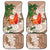 Polynesian Car Mats Tropical Santa - Plumeria Beige Vintage