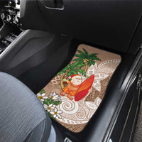 Polynesian Car Mats Tropical Santa - Plumeria Beige Vintage LT7 - Polynesian Pride