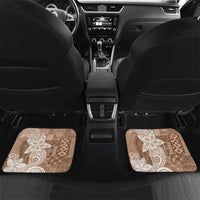 Polynesian Car Mats Tropical Santa - Plumeria Beige Vintage LT7 Set 2pcs - Back Beige - Polynesian Pride
