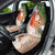 Polynesian Car Seat Cover Tropical Santa - Plumeria Beige Vintage