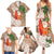 Polynesian Family Matching Summer Maxi Dress and Hawaiian Shirt Tropical Santa - Plumeria Beige Vintage