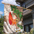 Polynesian Garden Flag Tropical Santa - Plumeria Beige Vintage