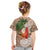 Polynesian Kid T Shirt Tropical Santa - Plumeria Beige Vintage