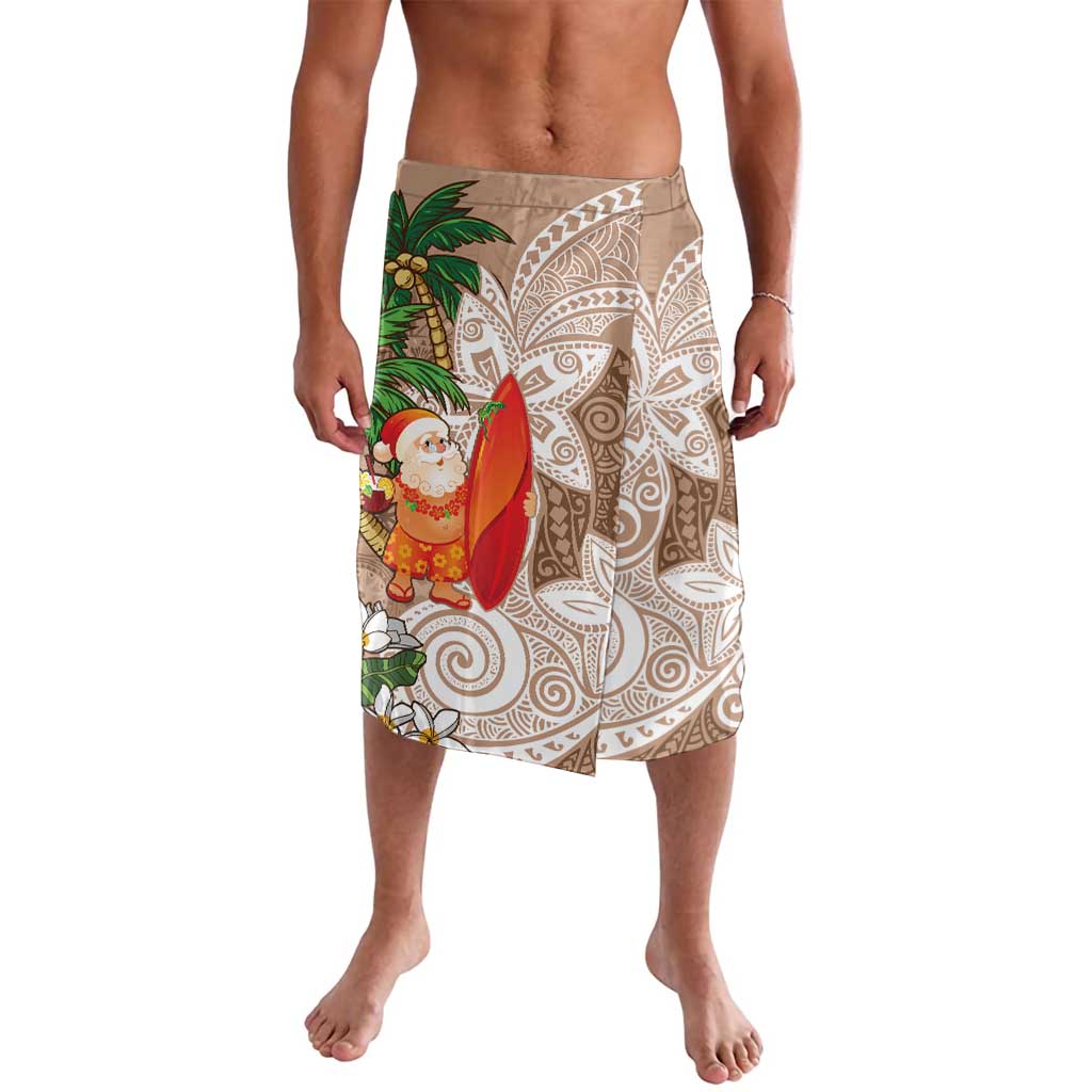 Polynesian Lavalava Tropical Santa - Plumeria Beige Vintage LT7 Beige - Polynesian Pride
