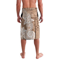 Polynesian Lavalava Tropical Santa - Plumeria Beige Vintage LT7 - Polynesian Pride