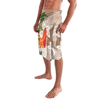 Polynesian Lavalava Tropical Santa - Plumeria Beige Vintage LT7 - Polynesian Pride