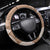 Polynesian Steering Wheel Cover Tropical Santa - Plumeria Beige Vintage