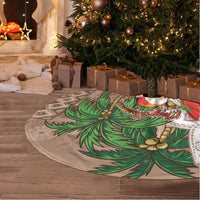 Polynesian Tree Skirt Tropical Santa - Plumeria Beige Vintage LT7 - Polynesian Pride