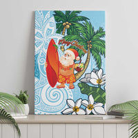 Polynesian Canvas Wall Art Tropical Santa - Plumeria Turquoise Vintage LT7 - Polynesian Pride