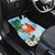 Polynesian Car Mats Tropical Santa - Plumeria Turquoise Vintage