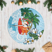 Polynesian Tree Skirt Tropical Santa - Plumeria Turquoise Vintage LT7 Casual Turquoise - Polynesian Pride