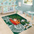 Polynesian Area Rug Tropical Santa - Plumeria Green Vintage