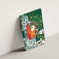 Polynesian Canvas Wall Art Tropical Santa - Plumeria Green Vintage LT7 - Polynesian Pride
