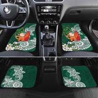 Polynesian Car Mats Tropical Santa - Plumeria Green Vintage LT7 Set 4pcs Green - Polynesian Pride