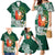 Polynesian Family Matching Mermaid Dress and Hawaiian Shirt Tropical Santa - Plumeria Green Vintage