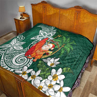 Polynesian Quilt Tropical Santa - Plumeria Green Vintage LT7 - Polynesian Pride