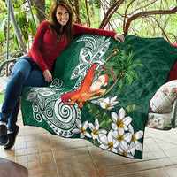 Polynesian Quilt Tropical Santa - Plumeria Green Vintage LT7 - Polynesian Pride