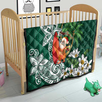 Polynesian Quilt Tropical Santa - Plumeria Green Vintage LT7 - Polynesian Pride